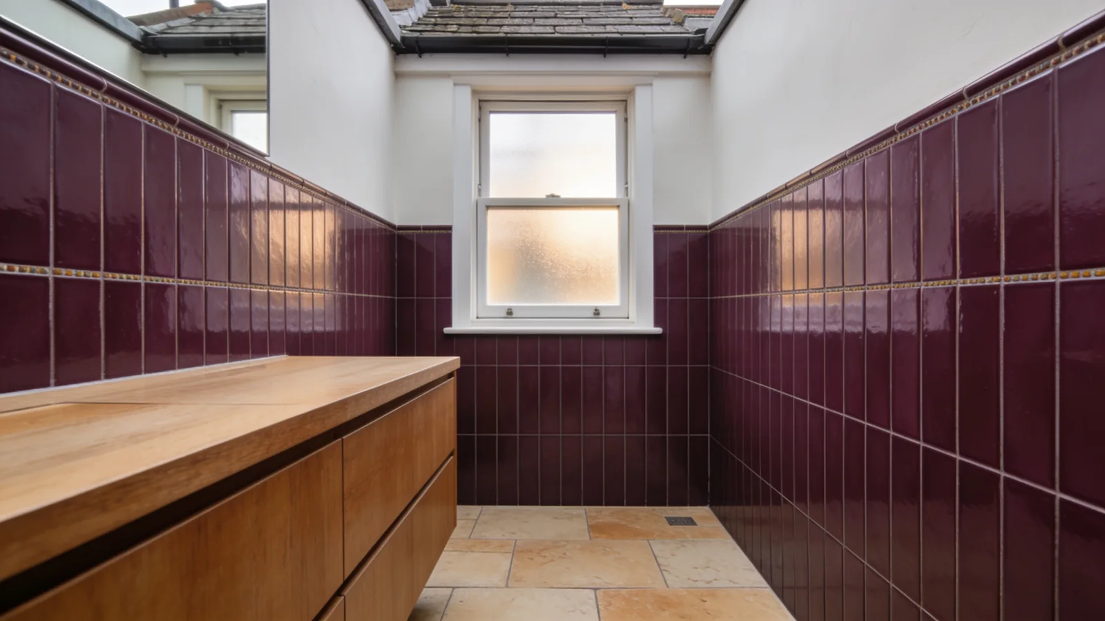 AI-generated London home inspiration for bathroom tiles planning guide.