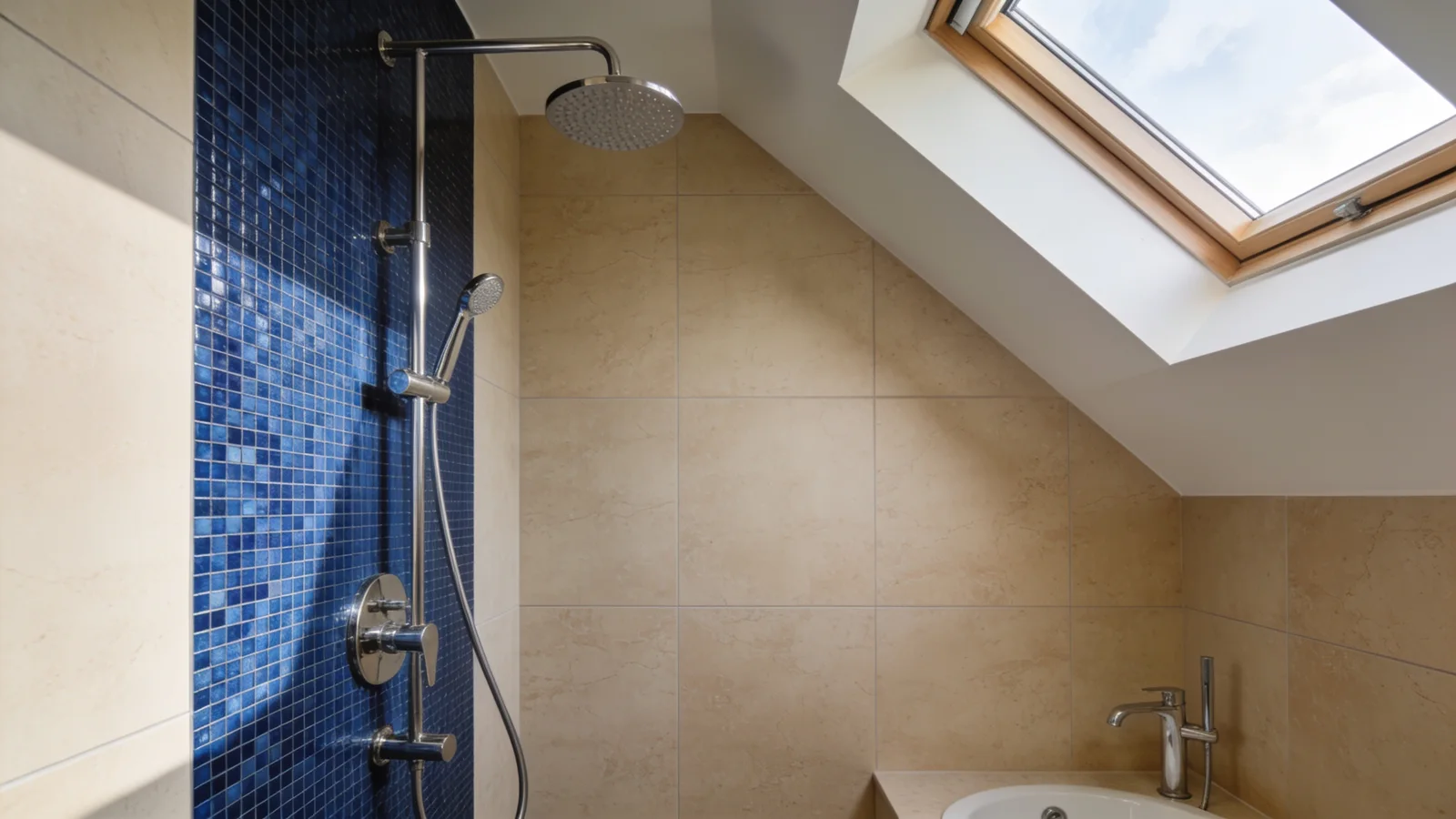 AI-generated London home inspiration for bathroom tiling.
