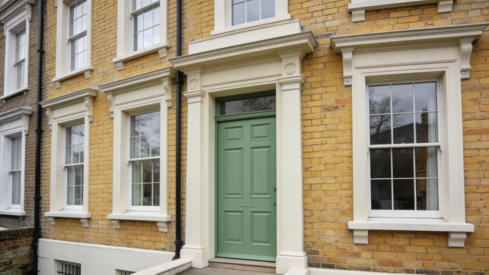 AI-generated London home inspiration for exterior painting.