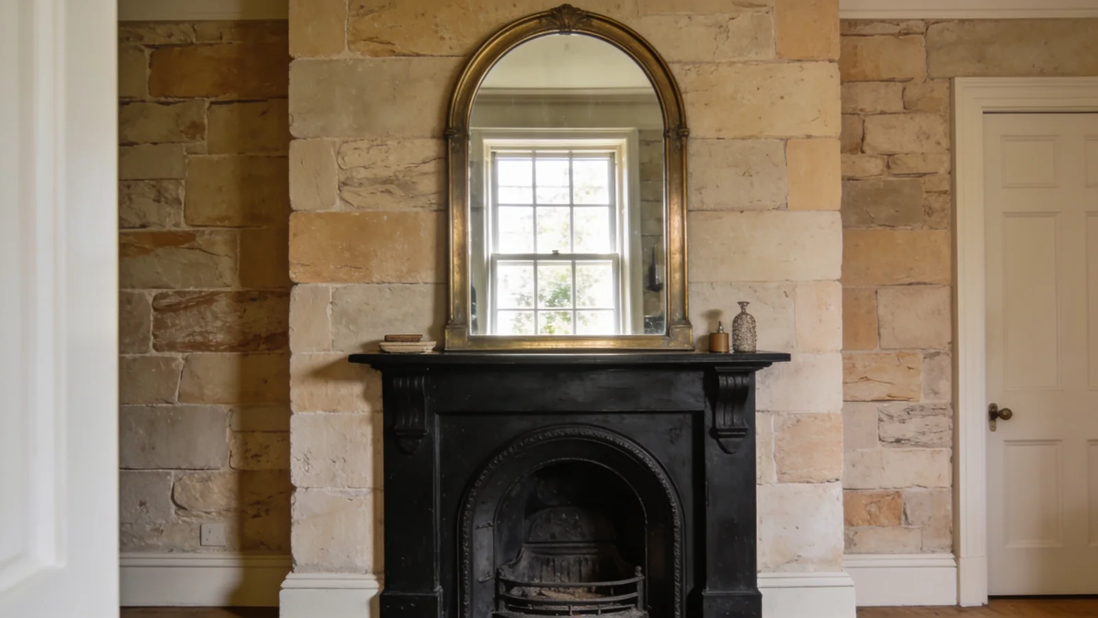 AI-generated London home inspiration for mirror above fireplace.